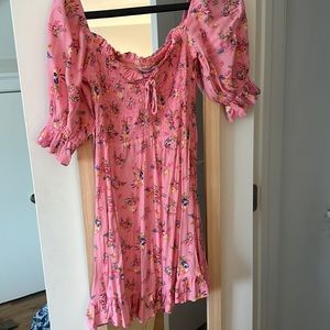 Faithful the brand pink midi dress